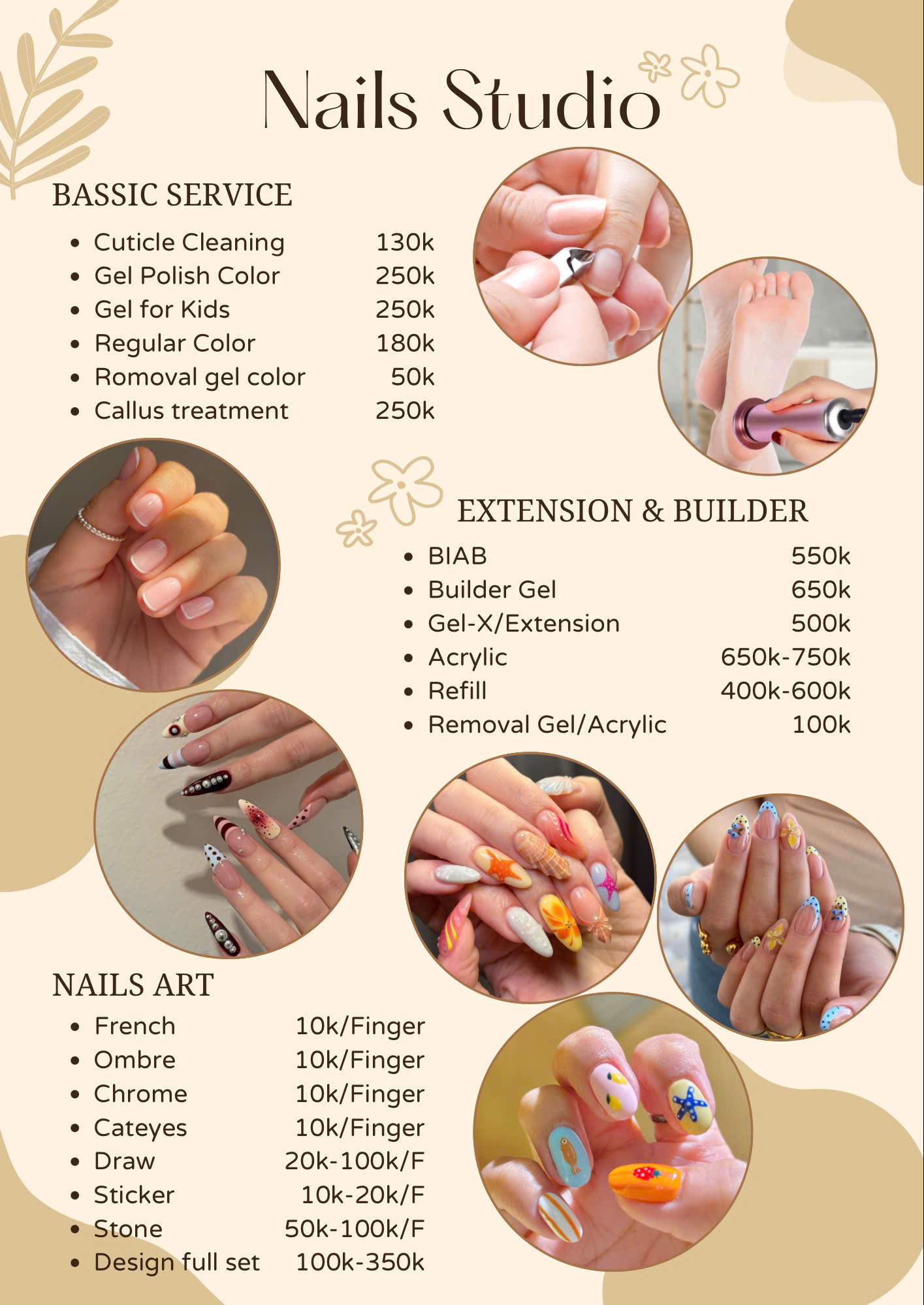 Nail care and manicure service at M Spa Hoi An