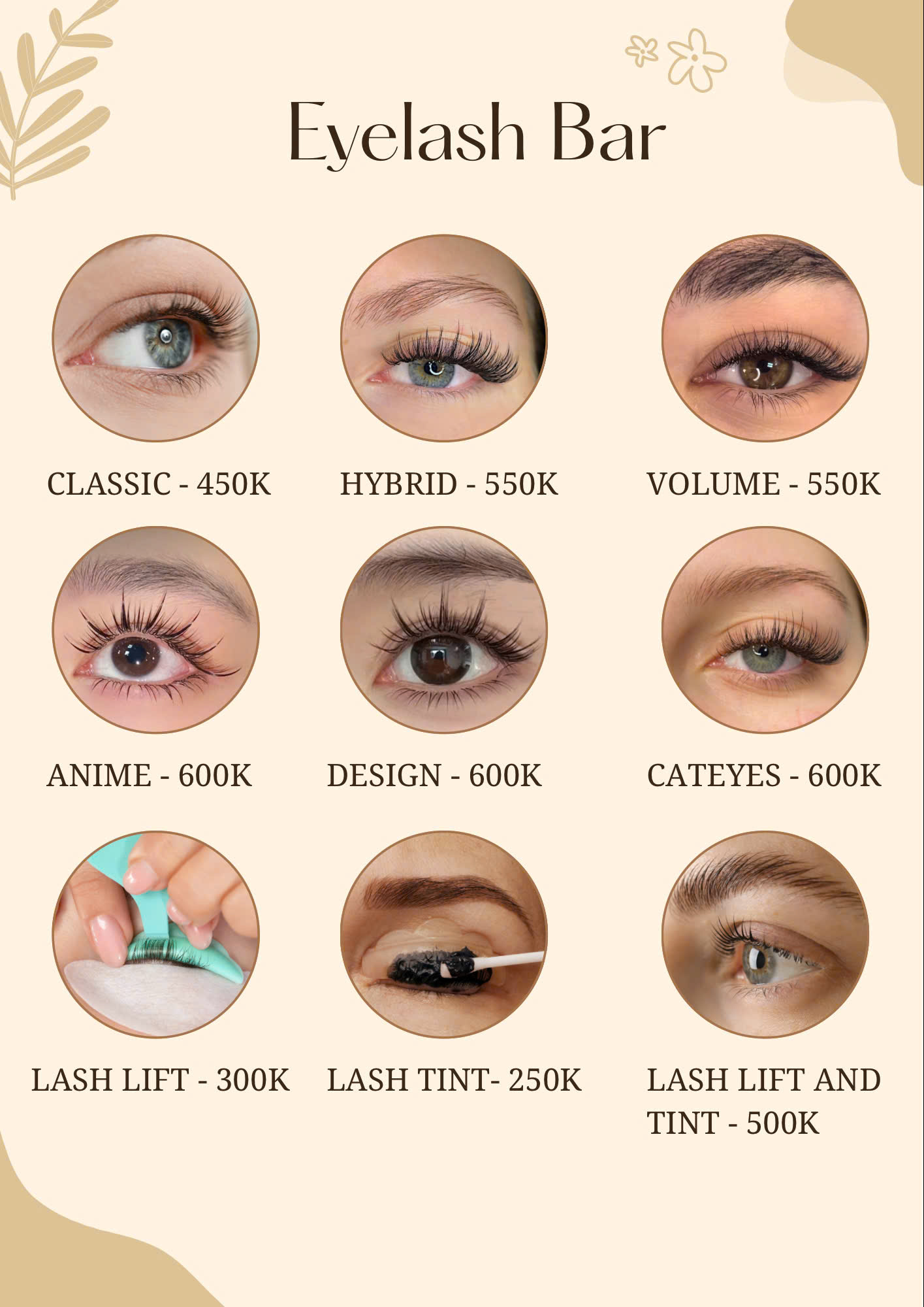 Eyelash extension service at M Spa Hoi An